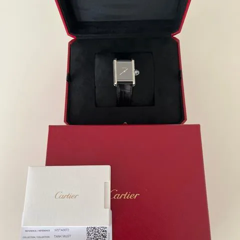 Cartier Tank WSTA0072 33.5mm Stainless steel Black 4