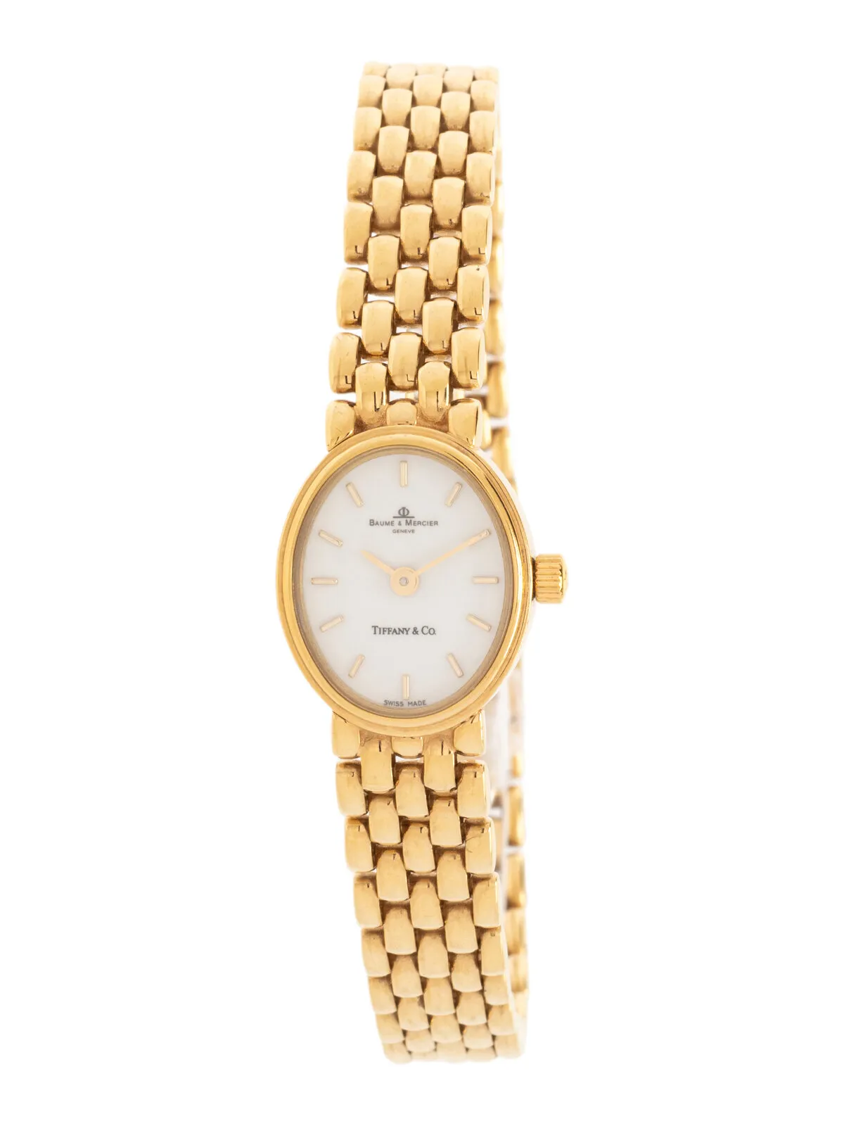 Baume & Mercier 18mm 14k yellow gold White 1