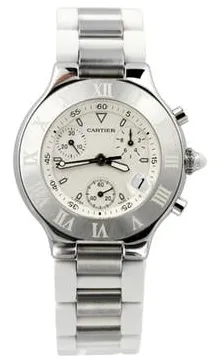 Cartier 21 Chronoscaph 2424 38mm Stainless steel White