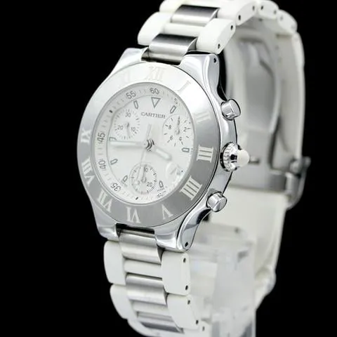 Cartier 21 Chronoscaph 2424 38mm Stainless steel White 4