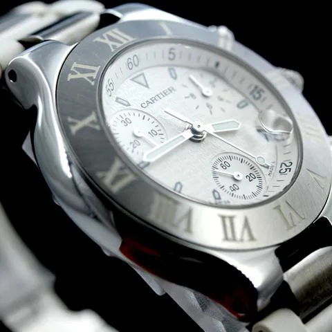 Cartier 21 Chronoscaph 2424 38mm Stainless steel White 6