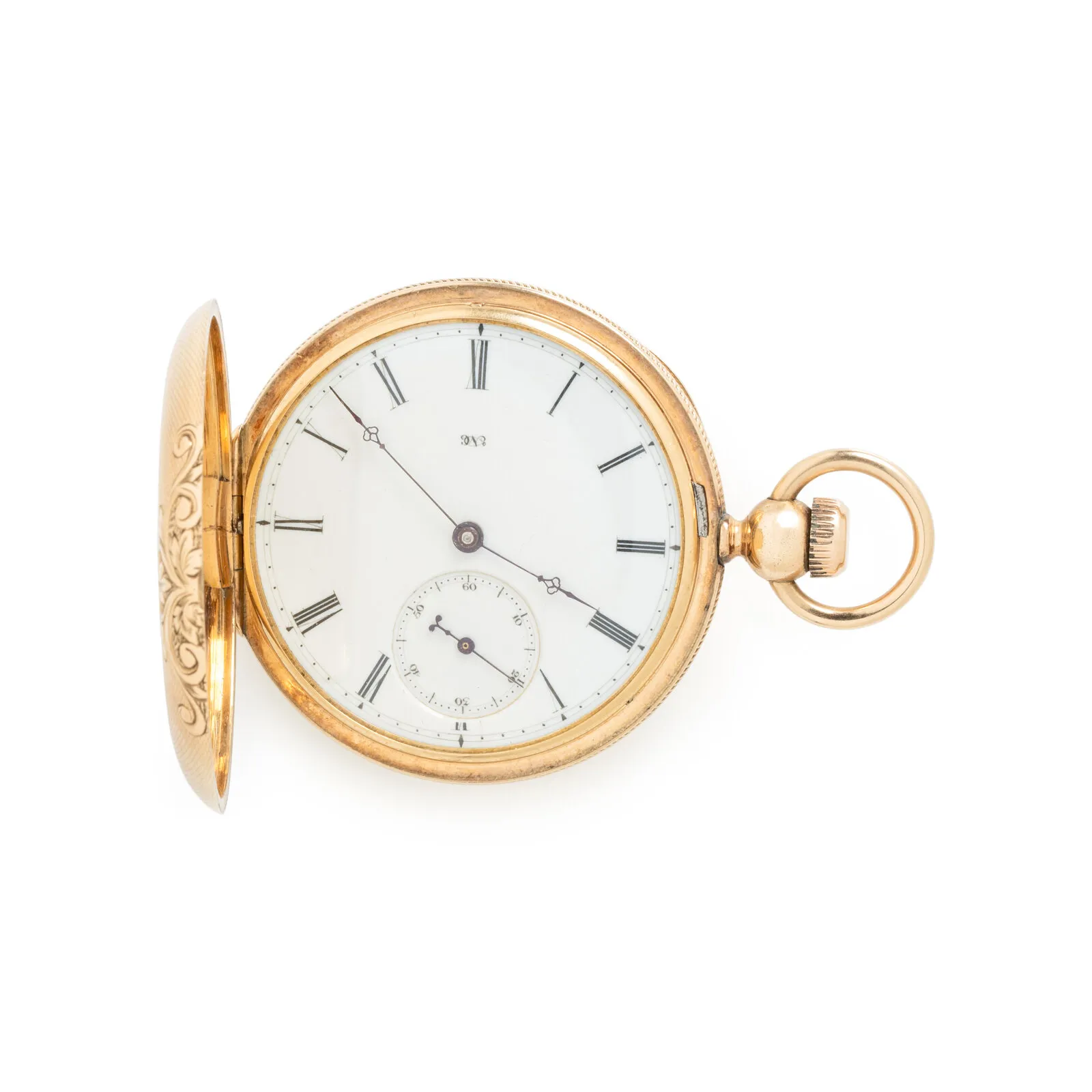 Elgin 45mm 18k yellow gold White