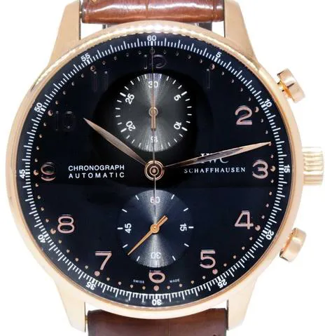 IWC Portuguese Chronograph 3714 41mm Rose gold Black