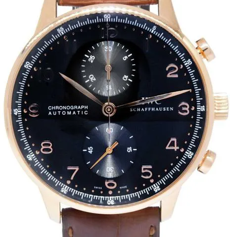 IWC Portuguese Chronograph 3714 41mm Rose gold Black 1