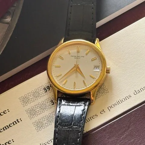 Patek Philippe Calatrava 3998 34mm Yellow gold Silver