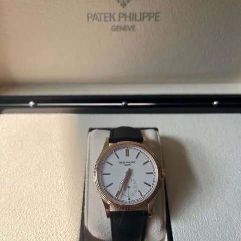 Patek Philippe Calatrava 6119R-001 39mm Rose gold Silver