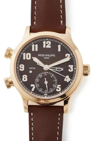 Patek Philippe Travel Time 7234R-001 37.5mm Rose gold Brown