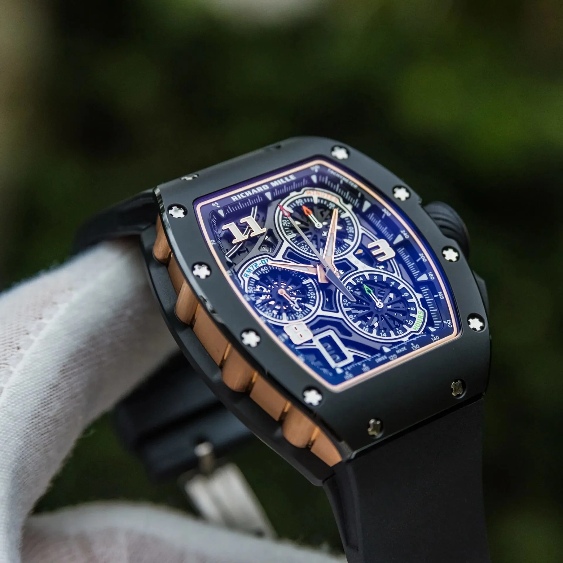 Richard Mille RM72-01 RM72-01 38.5mm Rose gold Black