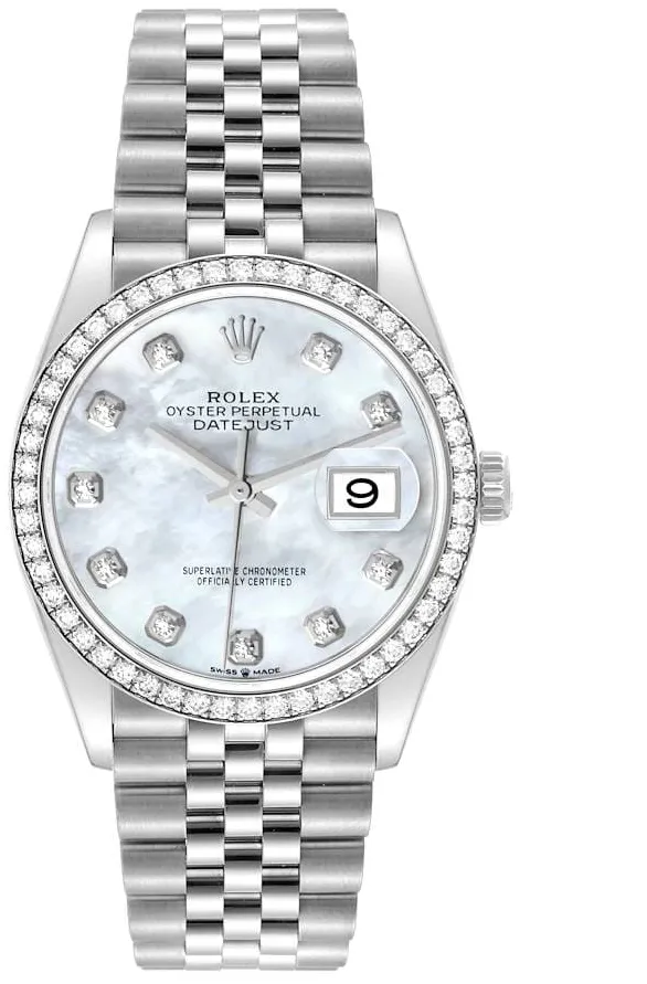 Rolex Datejust 126284RBR-0011 36mm White gold and Oystersteel White