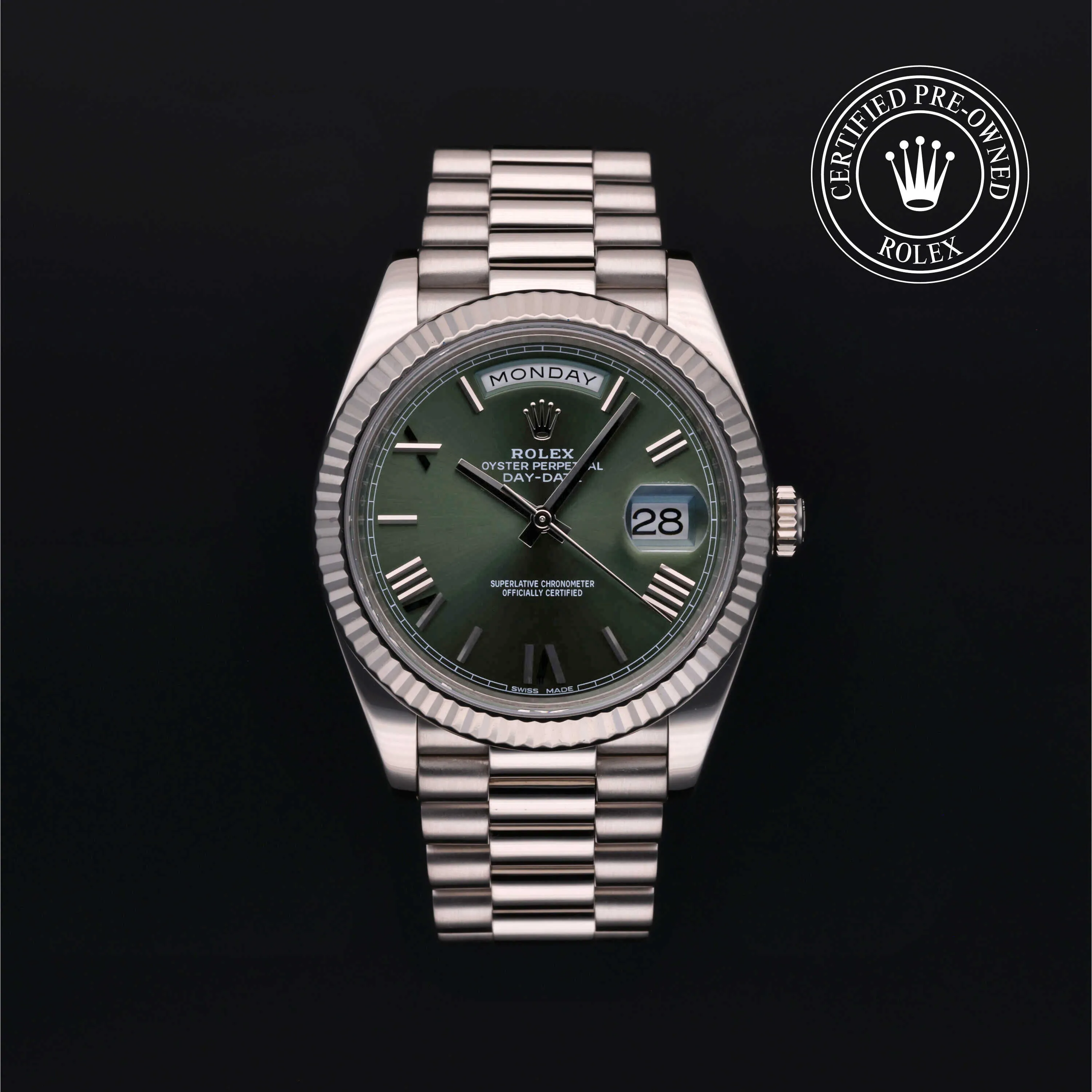 Rolex Day-Date 40 228239 40mm White gold Green