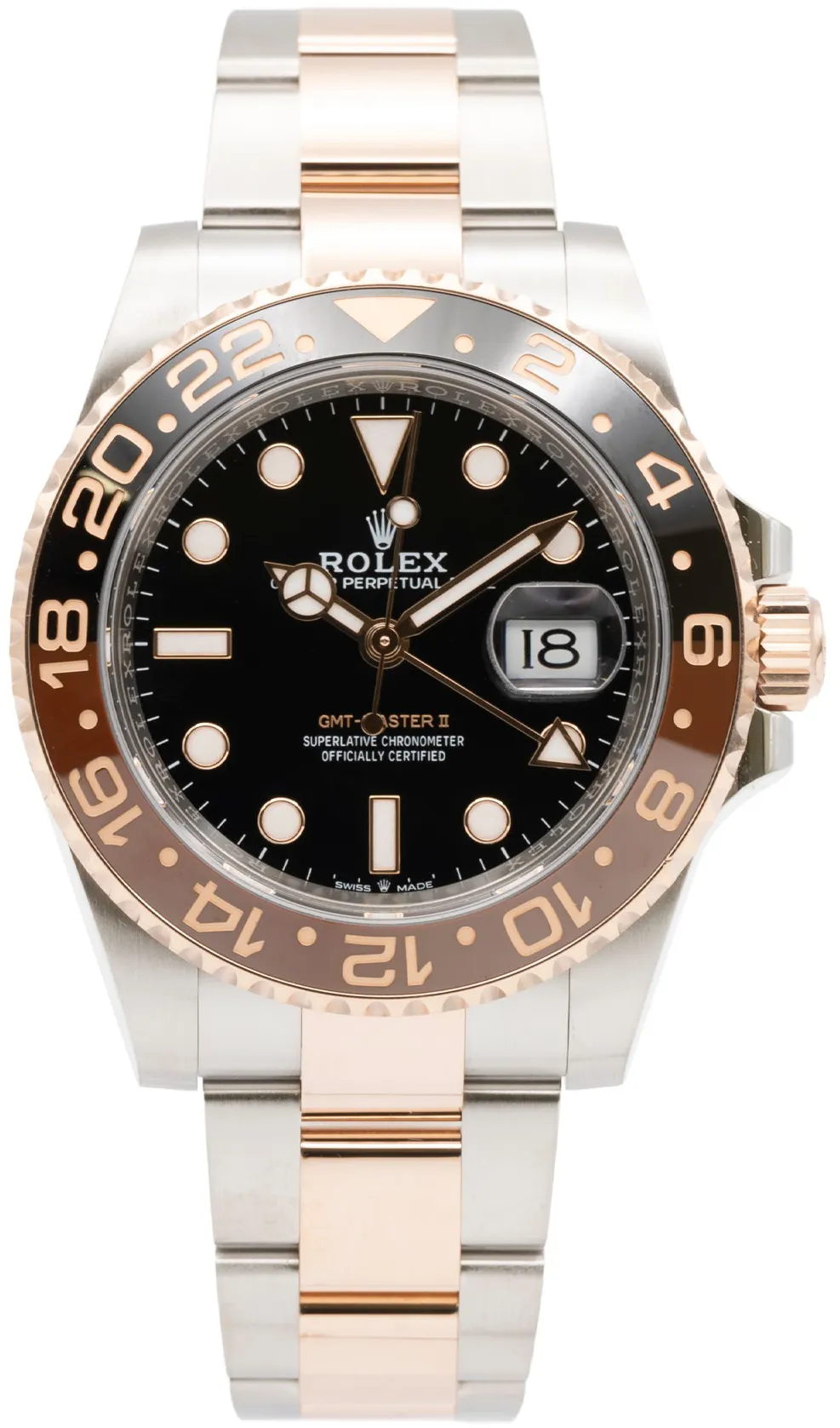 Rolex GMT-Master II 126711CHNR 40mm Rose gold and Stainless steel Black