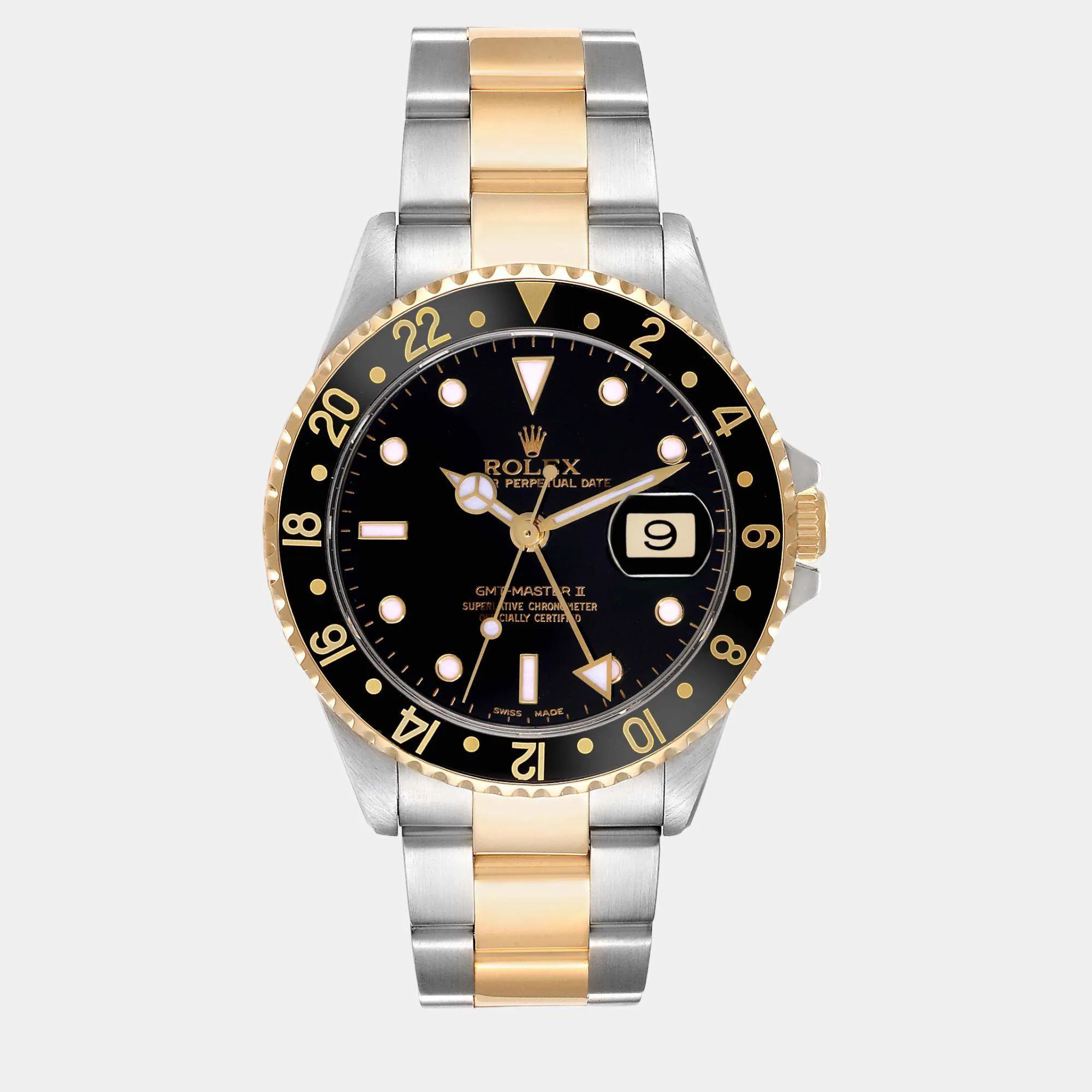 Rolex GMT-Master II 16713 Yellow gold and Stainless steel and 18k yellow gold Black