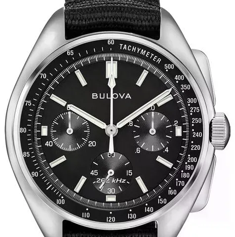 Bulova Lunar Pilot 96A225 45mm Stainless steel Black