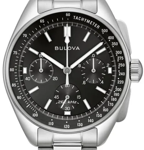 Bulova Lunar Pilot 96A225 45mm Stainless steel Black 7