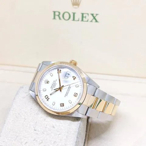 Rolex Oyster Perpetual Date 15203 34mm Yellow gold and Stainless steel White