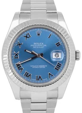 Rolex Datejust II 116334 41mm Stainless steel Blue