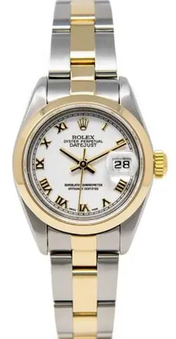 Rolex Lady-Datejust 179163 26mm Yellow gold and Stainless steel White