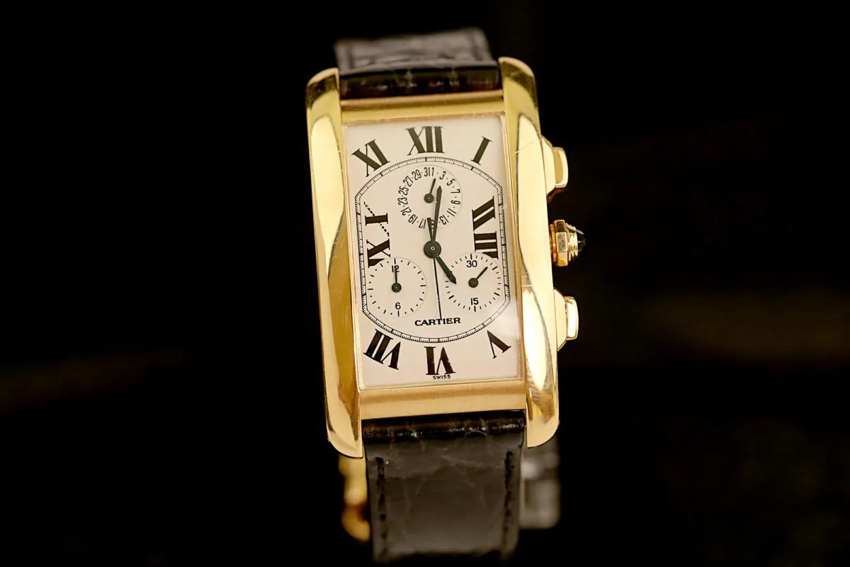 Cartier Tank Américaine 1730 26mm Yellow gold silbernes