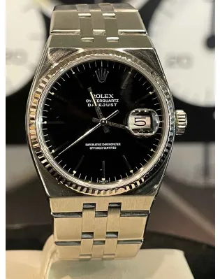 Rolex Datejust Oysterquartz 17014 36mm Acciaio Nero