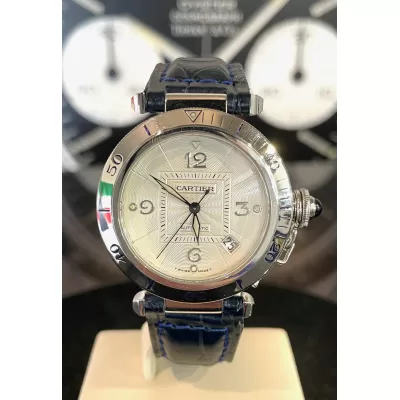 Cartier Pasha 2353 38mm Oro bianco Bianco