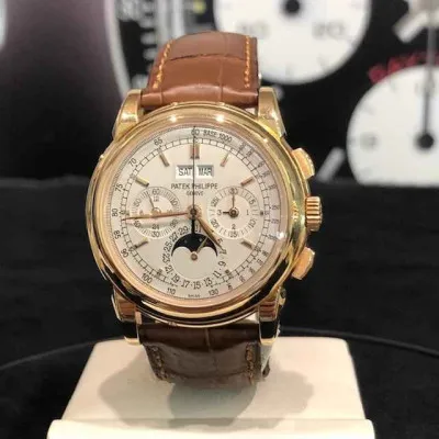 Patek Philippe Perpetual Calendar Chronograph 5970R 40mm Oro rosa Silver