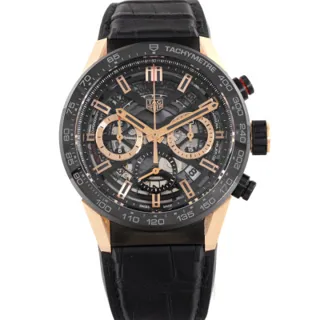 TAG Heuer Carrera CBG2050.FC6426 Yellow gold Black