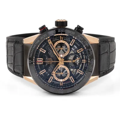 TAG Heuer Carrera CBG2050.FC6426 43mm Stainless steel and PVD and 18ct Rose Gold Black 5