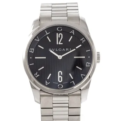 Bulgari Solotempo ST42S 42mm Stainless steel Black