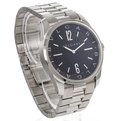 Bulgari Solotempo ST42S 42mm Stainless steel Black 1