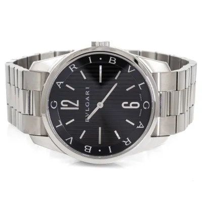 Bulgari Solotempo ST42S 42mm Stainless steel Black 2