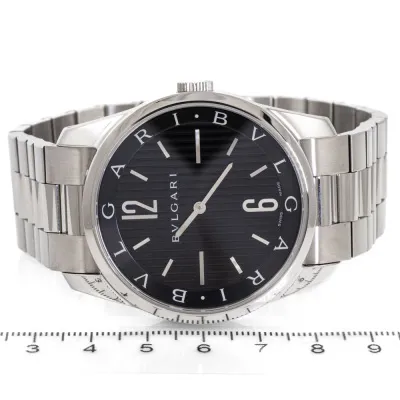 Bulgari Solotempo ST42S 42mm Stainless steel Black 4