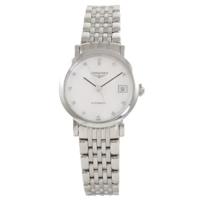 Longines Elegant L43094876 25.5mm Stainless steel White Mother of Pearl