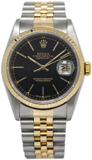 Rolex Datejust 36 16233 Stainless steel and 18k yellow gold Black