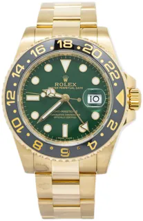 Rolex GMT-Master II 116718 18k yellow gold Green