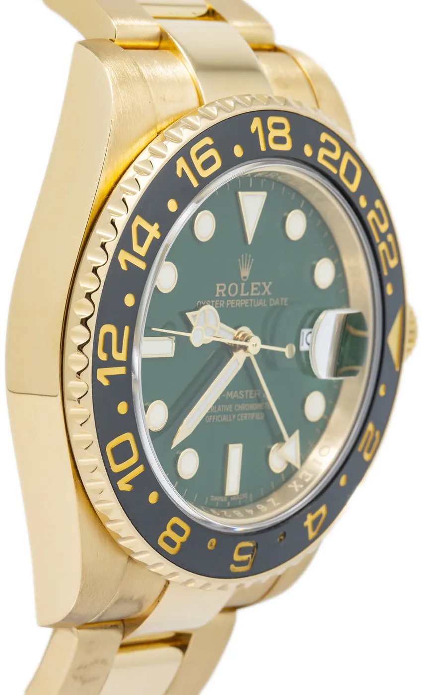 Rolex GMT-Master II 116718 40mm Yellow gold and 18k yellow gold Green 3