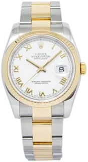 Rolex Datejust 36 116233 Stainless steel and 18k yellow gold White