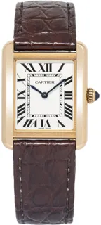 Cartier Tank Solo 3168 W5200024 24mm 18k rose gold Silver