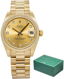 Rolex Datejust 31 178278 18k yellow gold Champagne