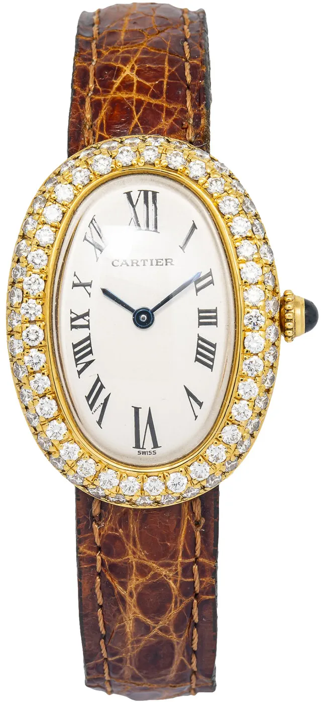 Cartier Baignoire W1506051 8057925 22mm Yellow gold and 18k yellow gold White