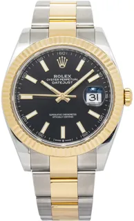 Rolex Datejust 41 126333 Stainless steel and 18k yellow gold Black