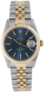 Rolex Datejust 36 16233 Stainless steel and 18k yellow gold Blue