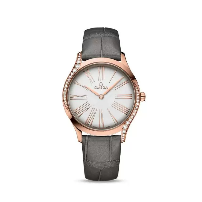 Omega De Ville Trésor 1034148 35mm Rose gold and 18k rose gold Silver