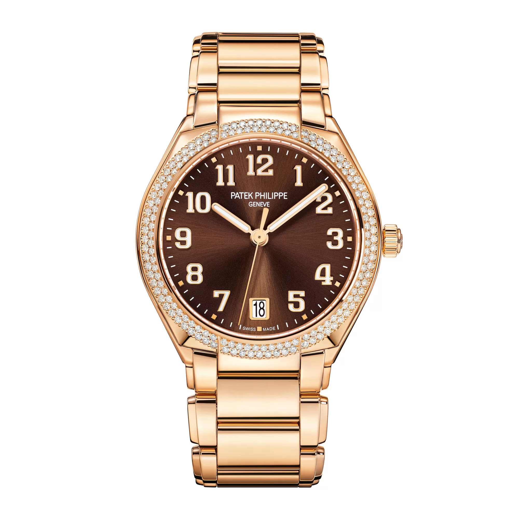 Patek Philippe Twenty~4 1044401 35mm Rose gold and 18k rose gold Brown