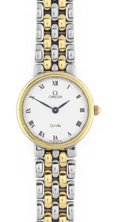 Omega De Ville Steel and Gold-plated White