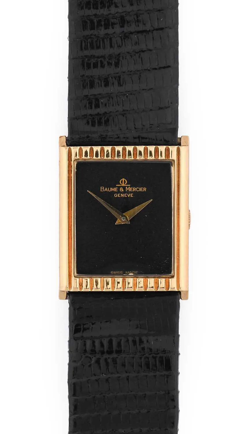 Baume & Mercier 24mm 18ct Gold Black