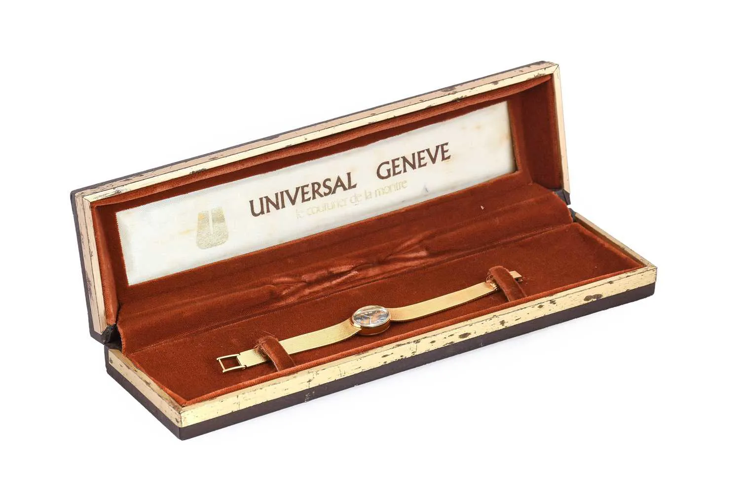 Universal Genève 15mm 18ct Gold Tiger's eye 1