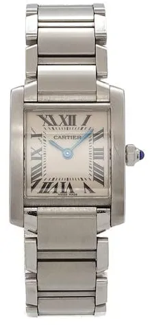 Cartier Tank Française W51008Q3 20mm Stainless steel White