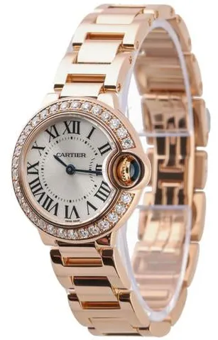 Cartier Ballon Bleu 3007 28mm Rose gold Silver 5