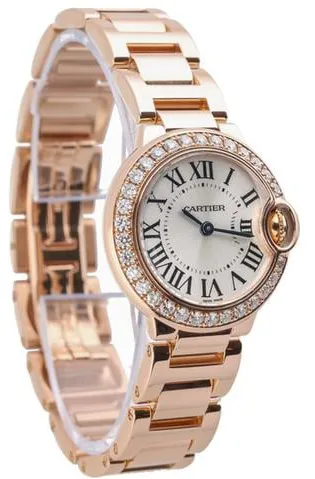 Cartier Ballon Bleu 3007 28mm Rose gold Silver 6