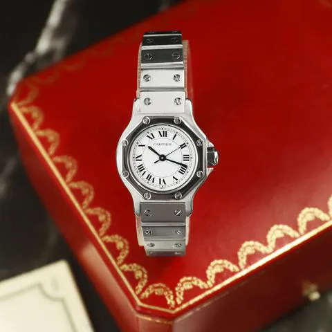 Cartier Santos 0906 25mm Stainless steel White 5